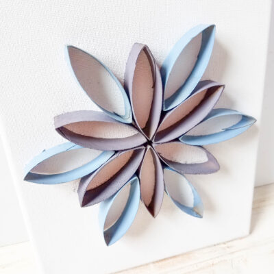 Toilet Paper Roll Art Tutorial - Flower Canvas