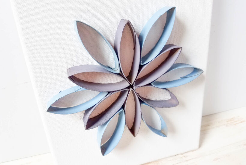 Toilet Paper Roll Art Tutorial - Flower Canvas