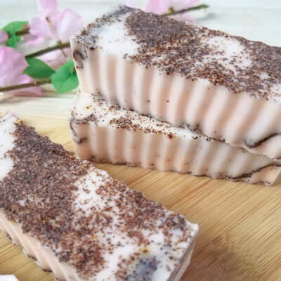 Homemade Apricot Seed Soap with Peach Mango Fragrance
