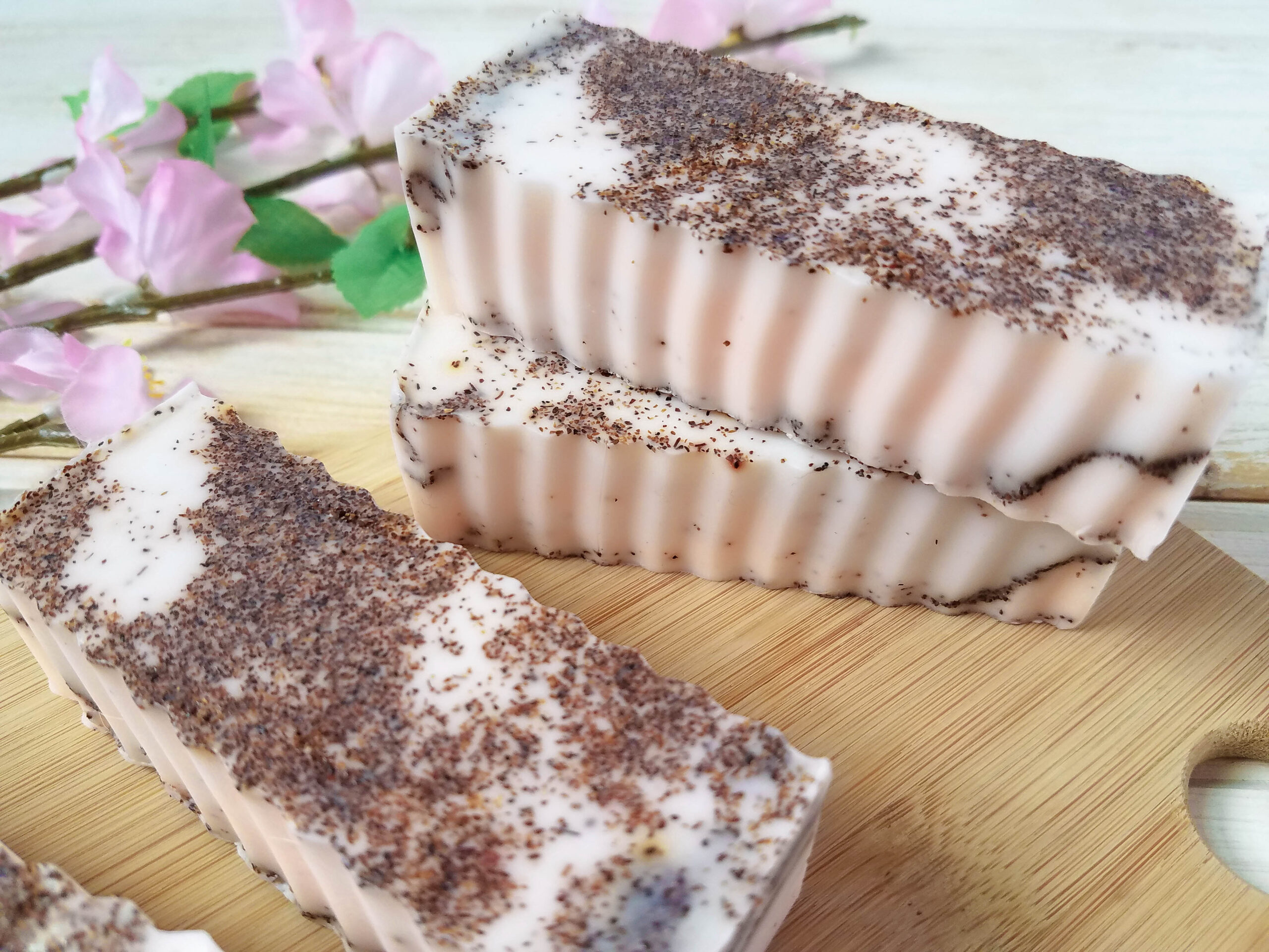 Homemade Apricot Seed Soap with Peach Mango Fragrance