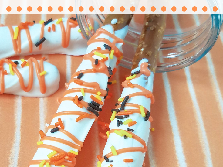 Autumn Dipped Pretzel Rods