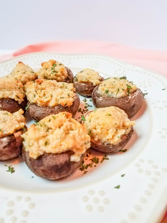 mushrooms stuffed with garlic and parmesan