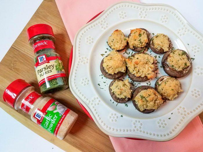 McCormick Spices with stuffed mushrooms
