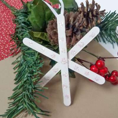 DIY Glitter Snowflake Ornaments