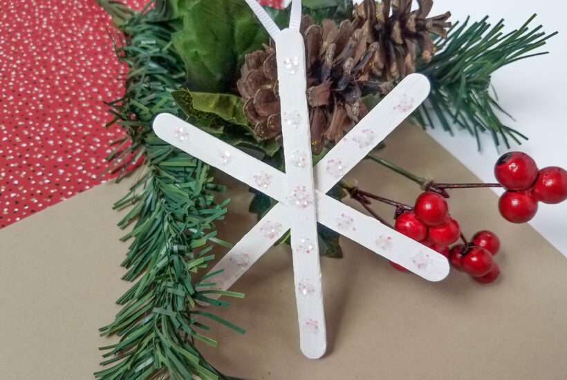 DIY Glitter Snowflake Ornaments