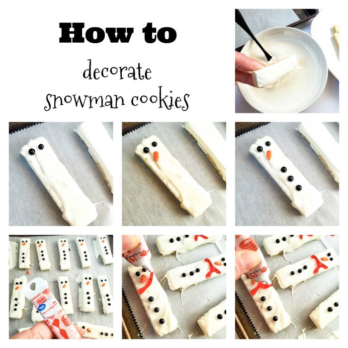 how to decorate snowman cookies
