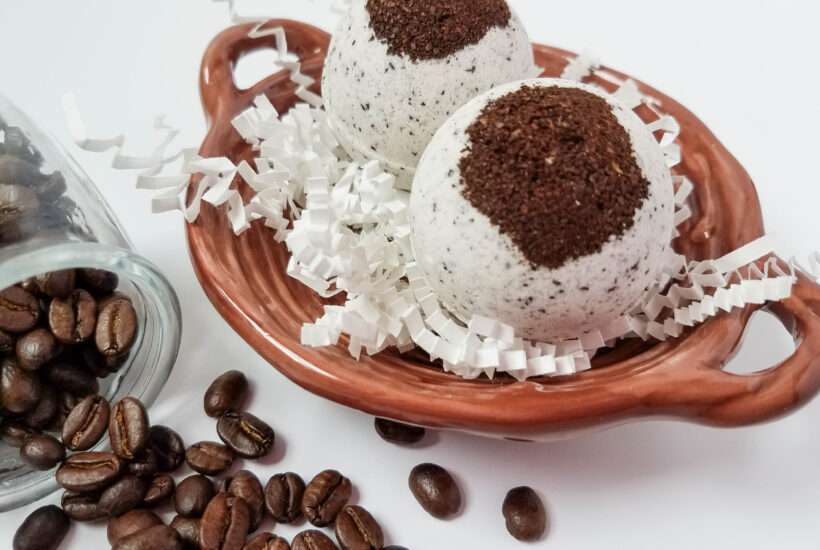 DIY Hazelnut Coffee Bath Bombs
