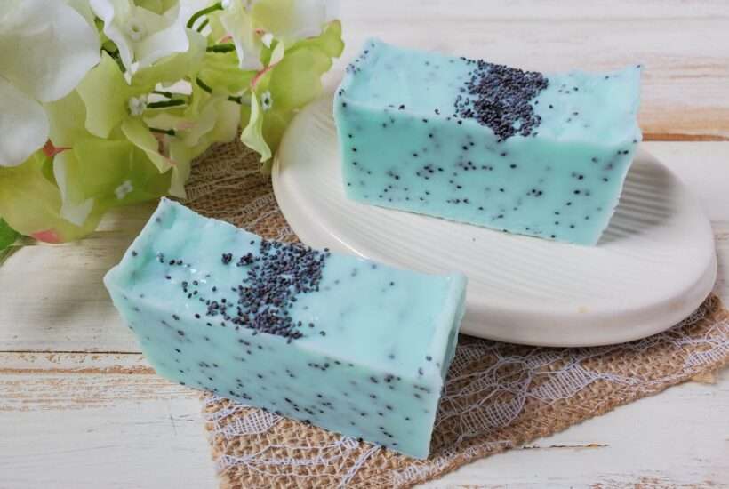 Homemade Mint Poppy Seed Soap