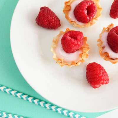 No Bake Raspberry Yogurt Tarts