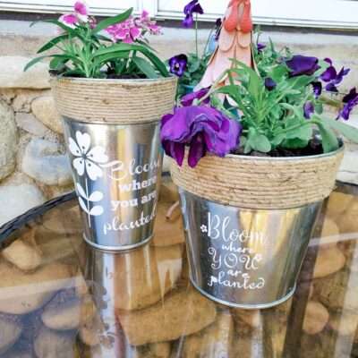 Cricut DIY Flower Pots