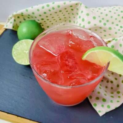 Raspberry Margarita on the Rocks