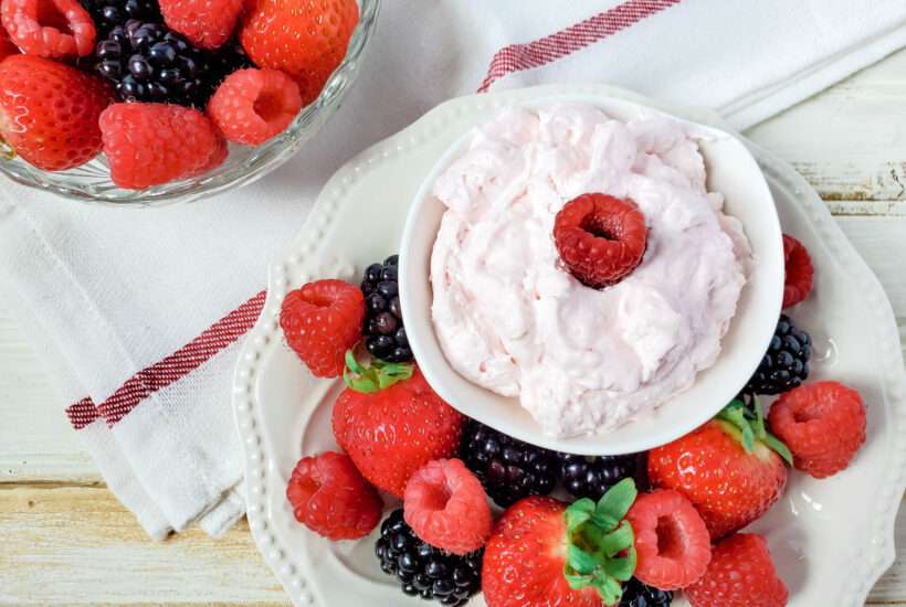 Cherry Marshmallow Fluff Fruit Dip