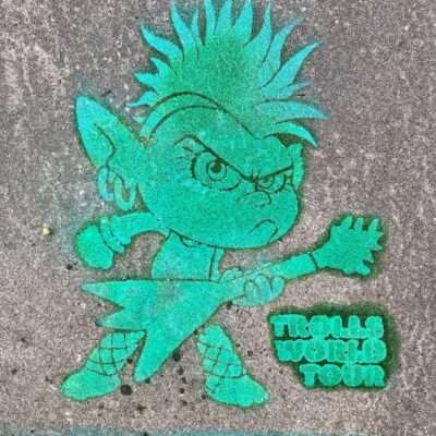#TrollsChalkArt to Celebrate Trolls World Tour