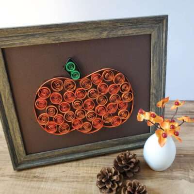 Pumpkin Paper Quilling Project Frame