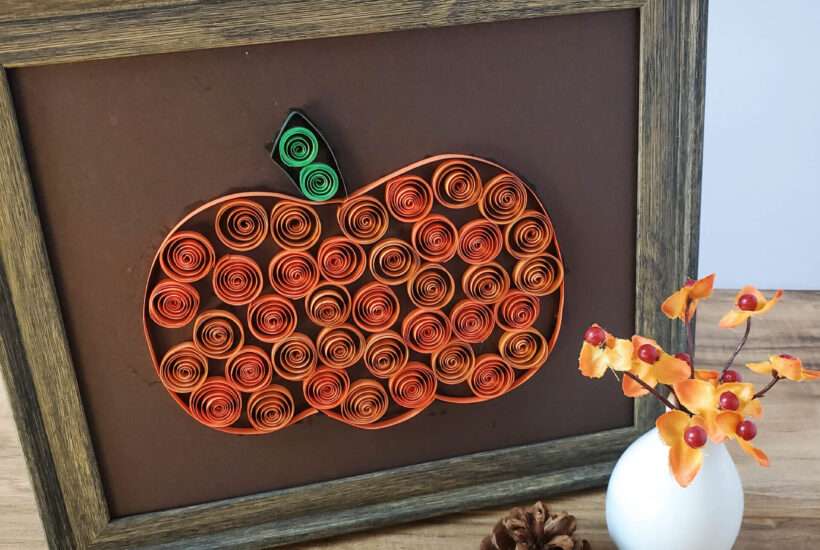 Pumpkin Paper Quilling Project Frame
