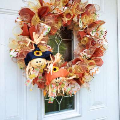 Mesh Wreath DIY for Fall
