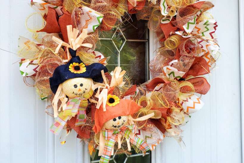 Mesh Wreath DIY for Fall