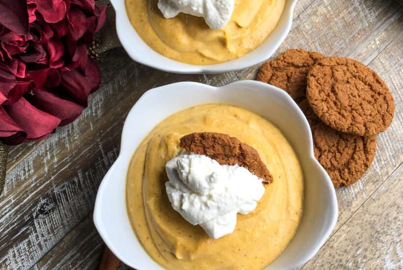 Creamy Pumpkin Mousse with Maple Whipped Cream