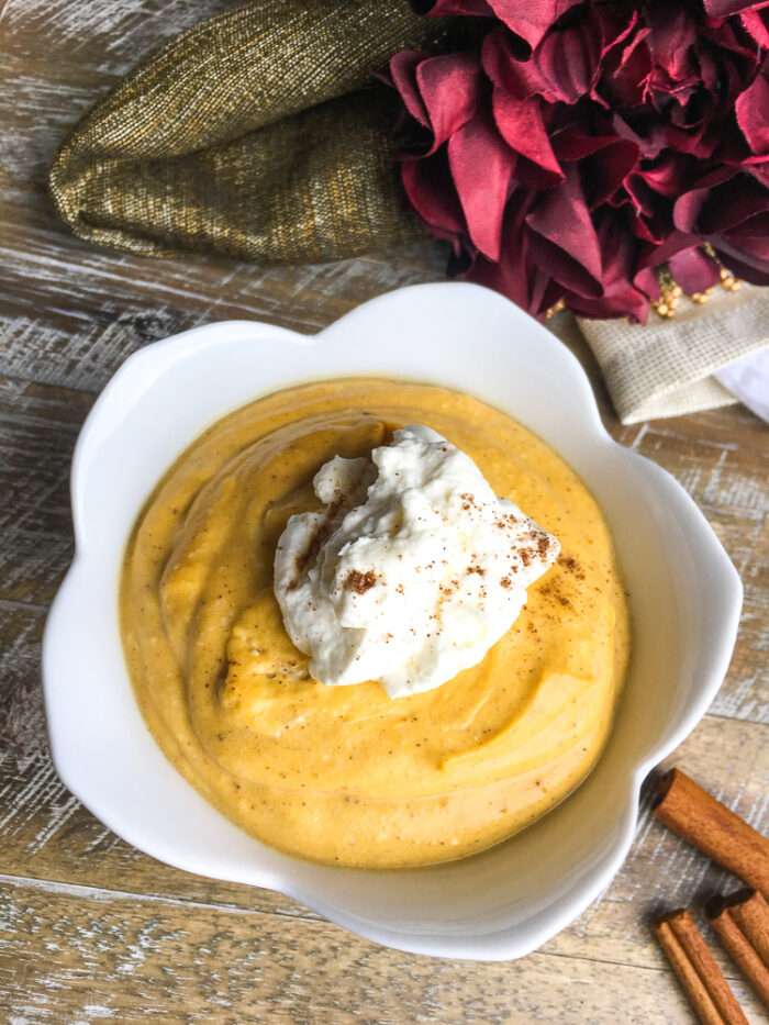 Creamy Pumpkin Mousse with Maple Whipped Cream