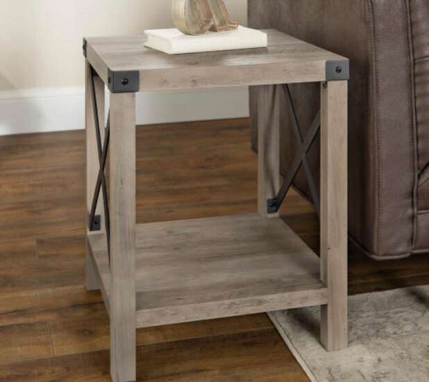 rustic side table