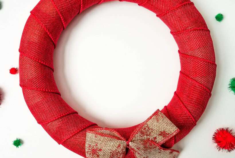 Burlap Christmas Wreath DIY