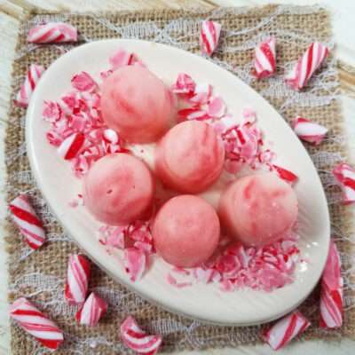 candy cane sugar scrub cubes