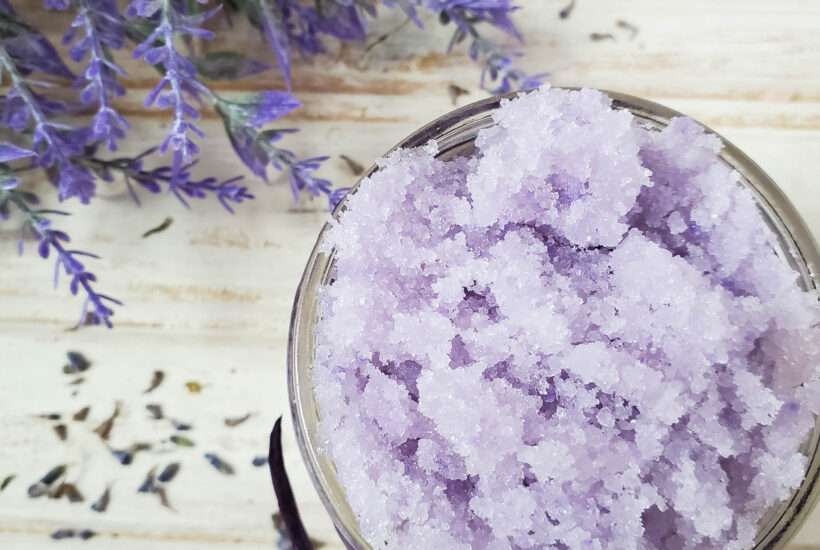 This lavender and honey sugar scrub is a wonderful homemade scrub recipe, and is super easy to make.