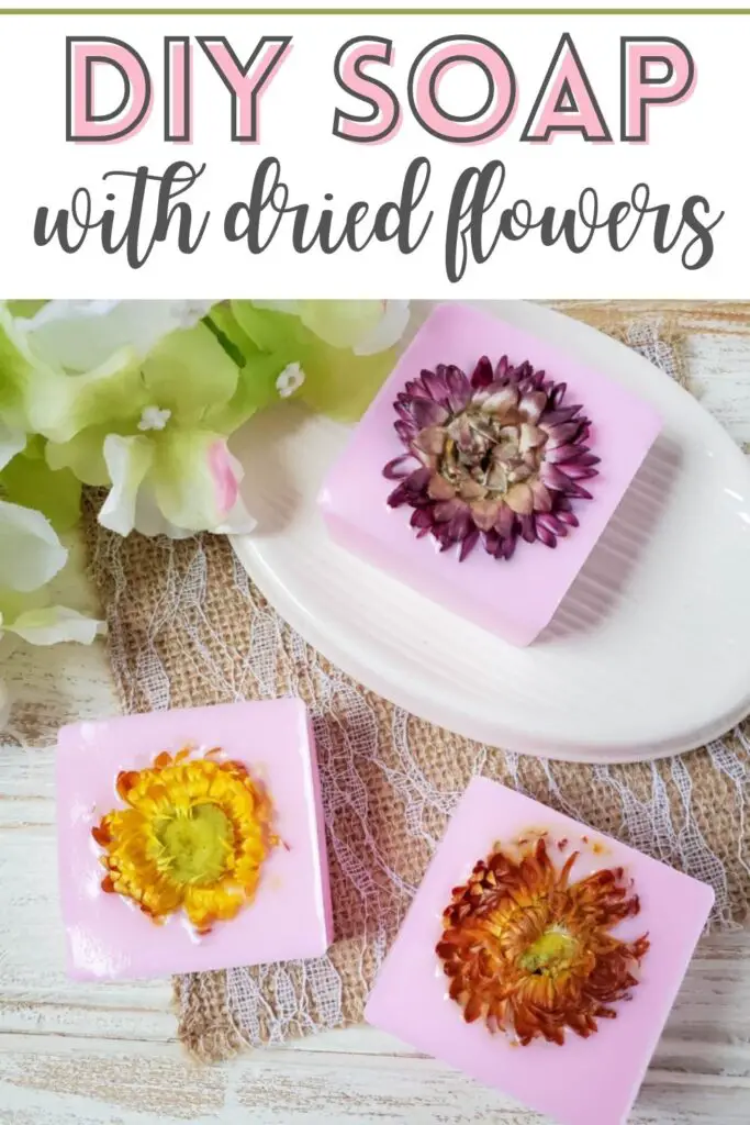 pin for dried flower soap