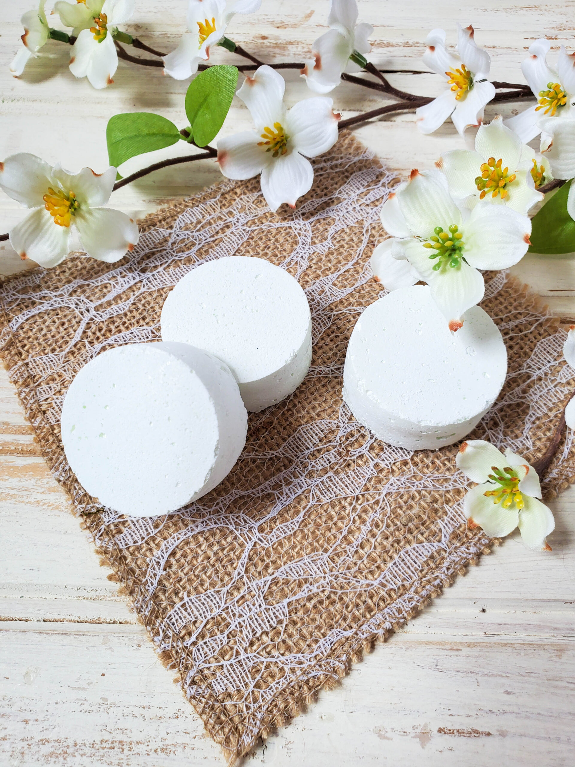 These diy shower steamers are scented with lemongrass essential oil, which is uplifting and can help improve your mental clarity.