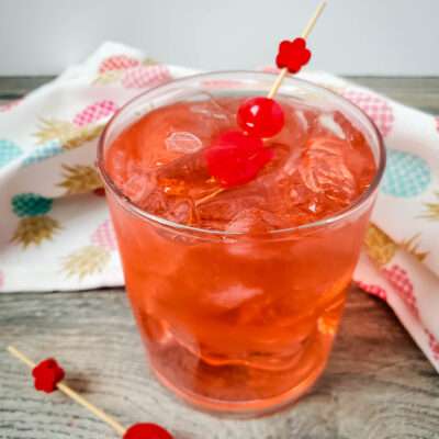 This dirty shirley temple puts an adult spin on the classic mocktail recipe. Enjoy this delicious cocktail recipe when you need to unwind.