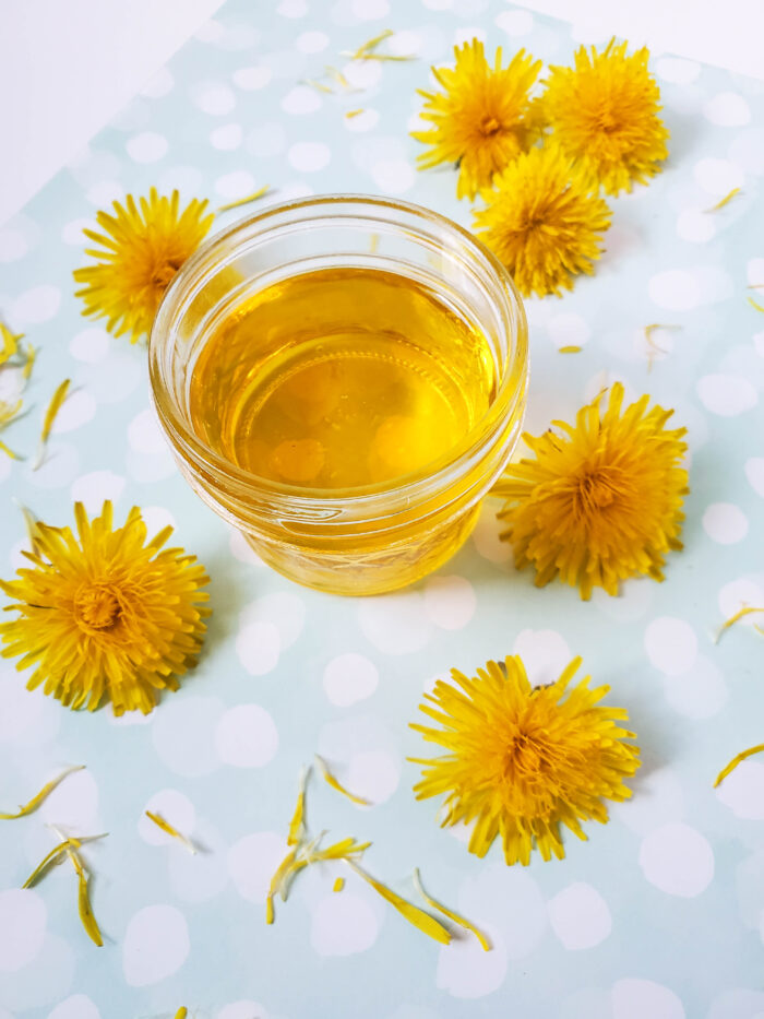 Learn how to make dandelion oil in this super easy diy tutorial