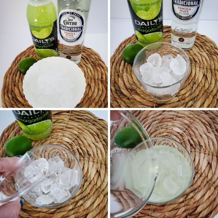 process photos of hpw to make a margarita on the rocks