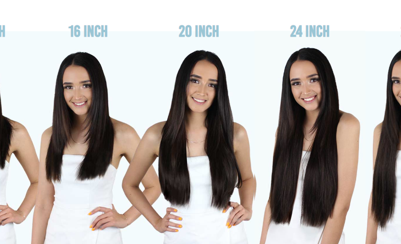 girls with long hair extensions