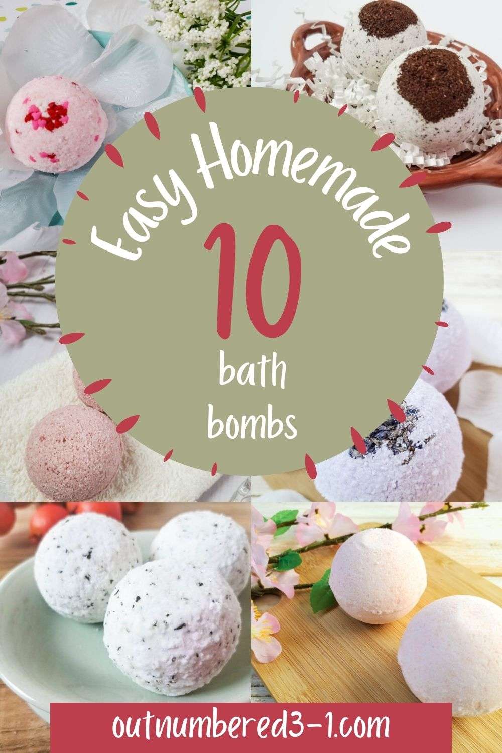 Best Easy DIY Bath Bombs Recipes - Outnumbered 3 to 1