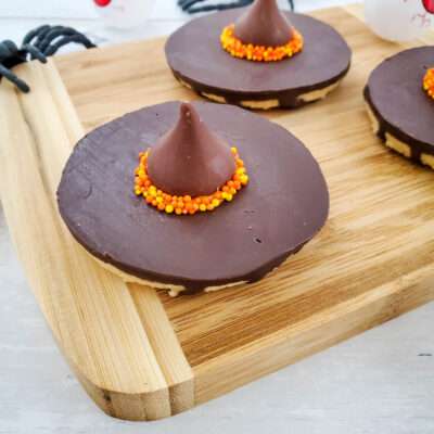 witch hat cookies with hershey's kiss and cookie