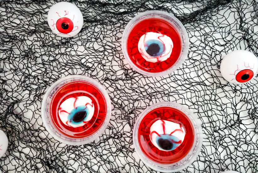 Eyeball Jello Shots for Halloween and Eyeballs