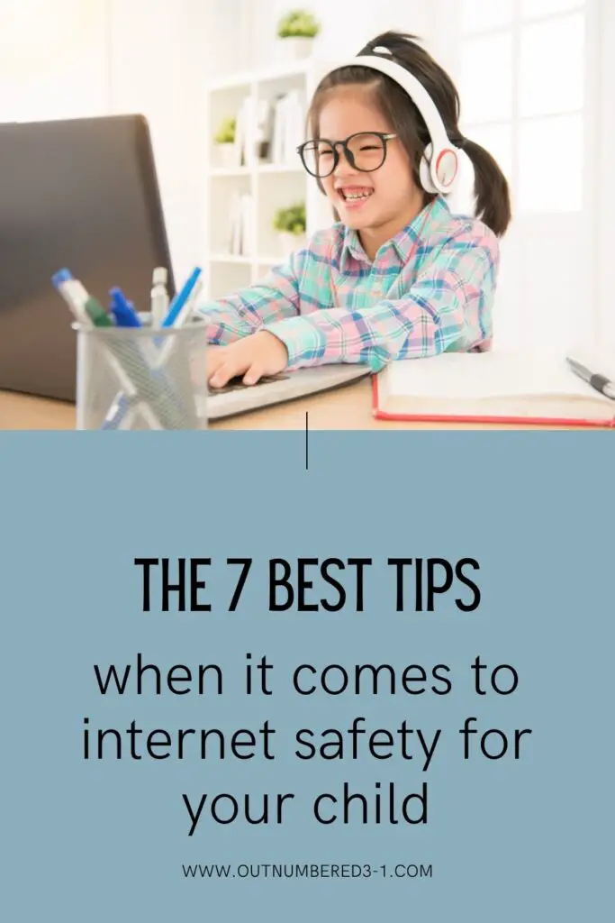girl with headphones on computer - Internet Safety Tips for Kids