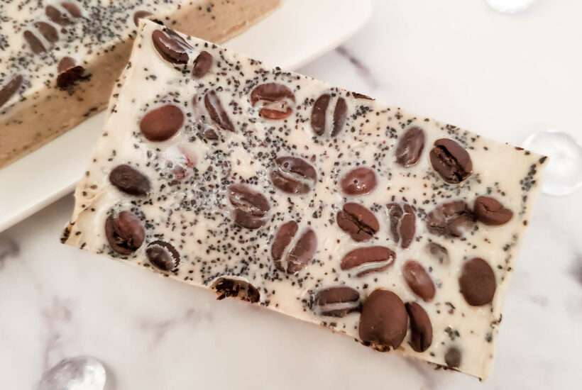 Coffee Soap Recipe coffee soap bars with coffee beans toppings