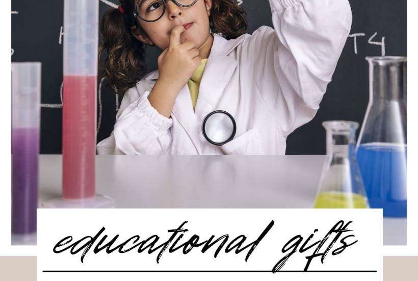 Revitalize The Inner Scientist girl with chemisty bottles