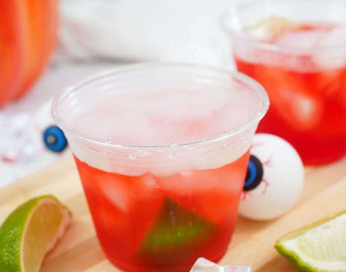 Halloween punch for adults with plastic eyeballs