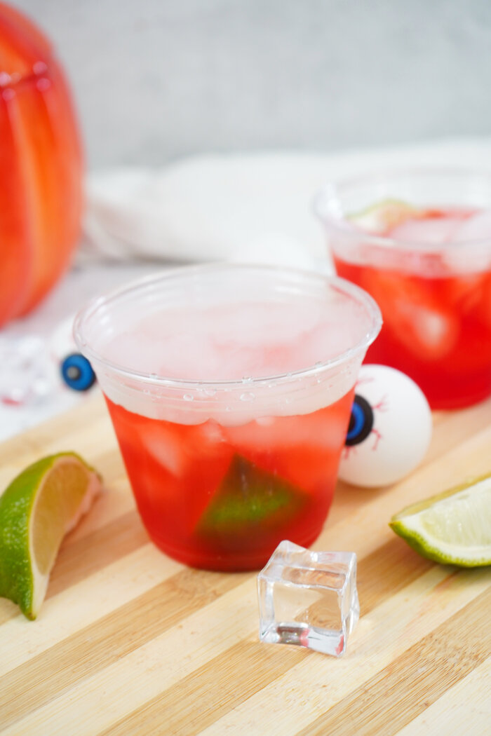 Halloween punch for adults with plastic eyeballs