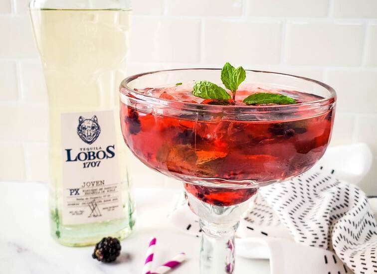 with Lobos 1707 Tequila and blackberries