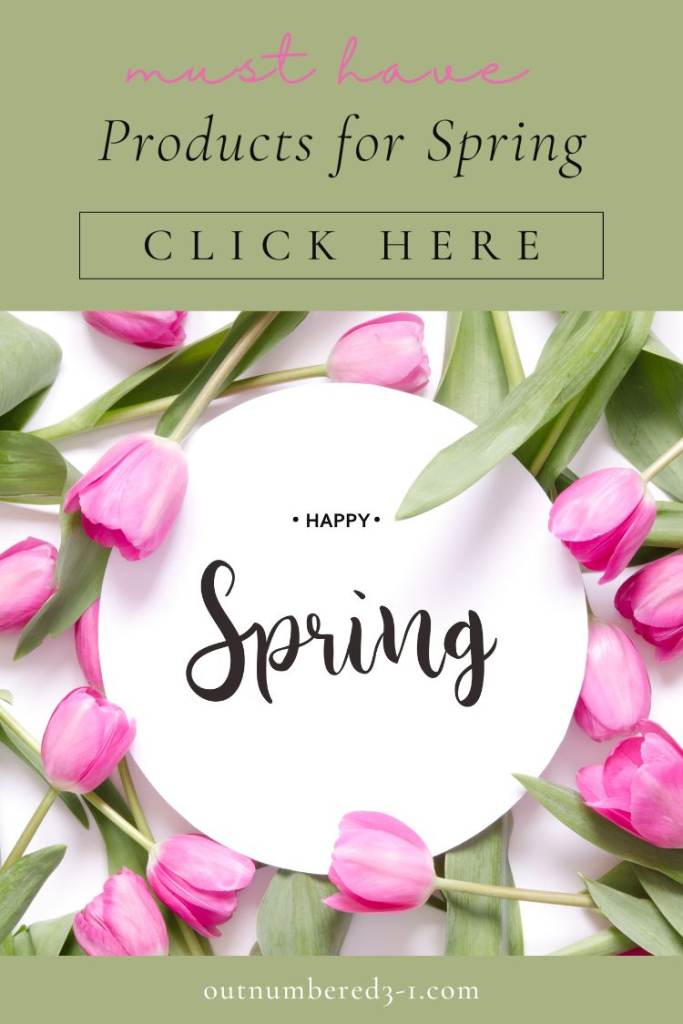 Must Have Products for Spring - tulips and text