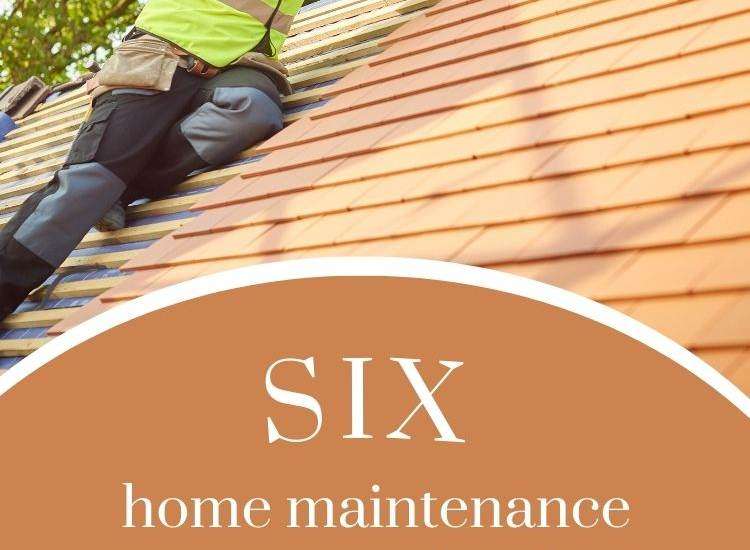 guy in hard hat on roof - Home Maintenance and Repairs You Shouldn’t Put Off