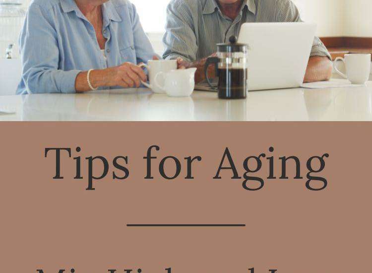 Mix High and Low Tech to Age in Place seniors with coffee and a computer