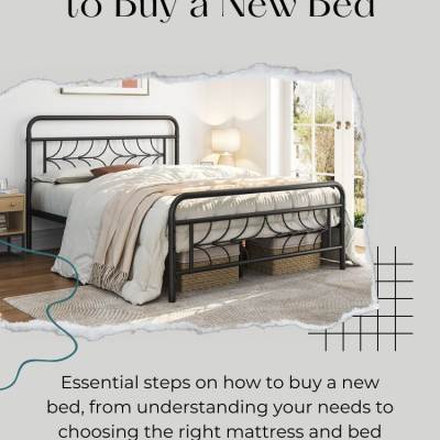 How to Buy a New Bed - bed frame in room with decor