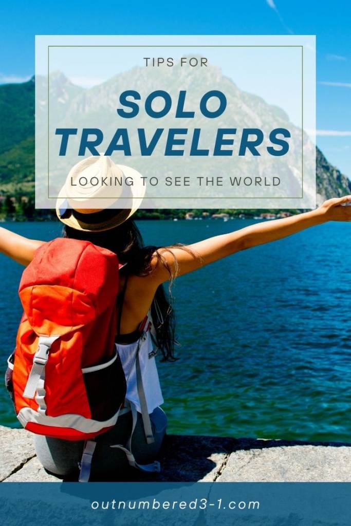 girl with backpack over water -tips for solo travelers