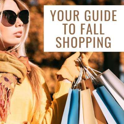 ide to fall shopping blonde woman with sunglasses holding shopping bags