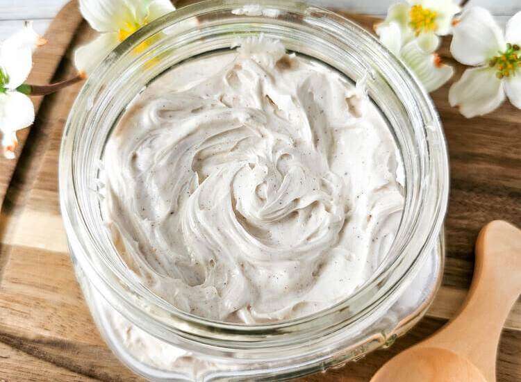 Gingerbread Whipped Body Butter on a wooden board