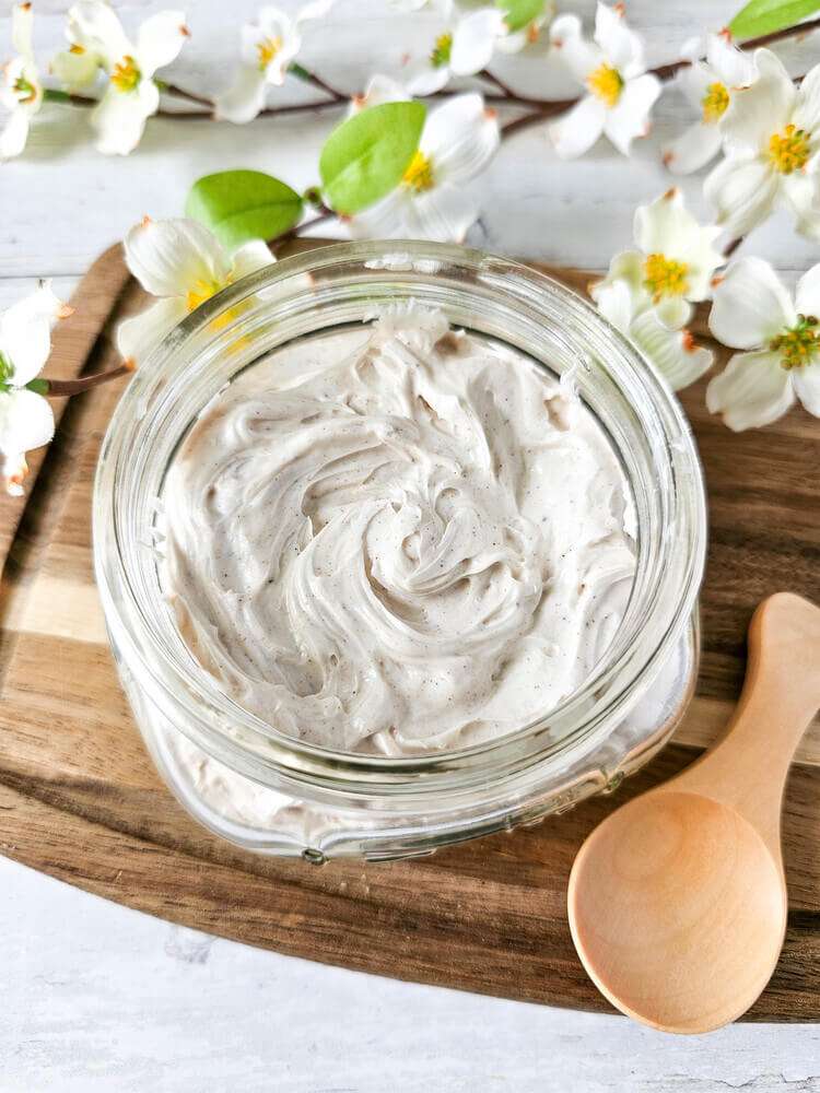 Gingerbread Whipped Body Butter on a wooden board